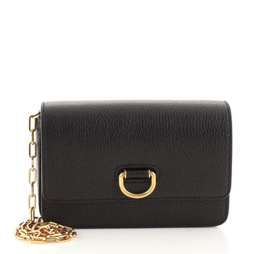 Burberry D-Ring Chain Wallet Leather