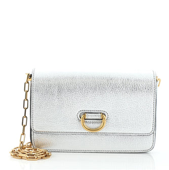 Burberry D-Ring Chain Wallet Leather