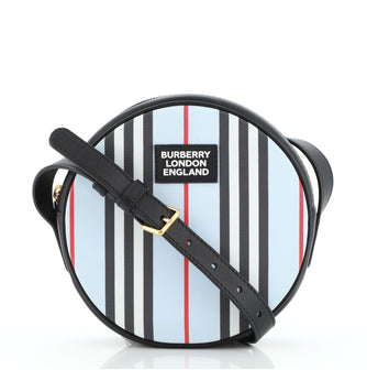 Burberry Icon Stripe Round Crossbody Bag Nylon