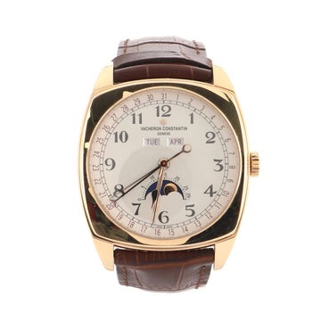 Vacheron Constantin Harmony Complete Calendar Automatic Watch Rose Gold and Alligator 40