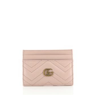 Gucci GG Marmont Card Holder Matelasse Leather