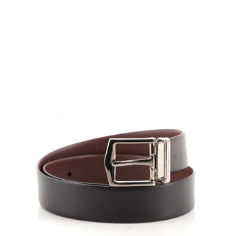 Burberry Buckle Reversible Belt Leather Wide