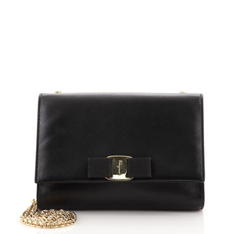 Salvatore Ferragamo Ginny Crossbody Bag Saffiano Leather Small