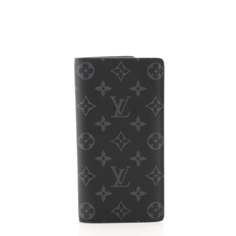 Louis Vuitton Brazza Wallet Monogram Eclipse Canvas
