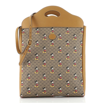 Gucci Disney Mickey Mouse Top Handle Tote Printed Mini GG Coated Canvas Large