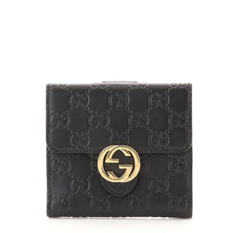 Gucci Icon French Wallet Guccissima Leather Compact