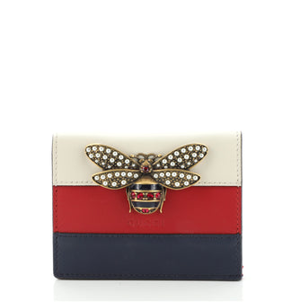 Gucci Queen Margaret Flap Card Case Colorblock Leather