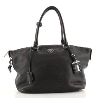 Prada Double Handle Satchel Vitello Daino Large