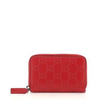 Gucci Zip Around Card Case Guccissima Leather