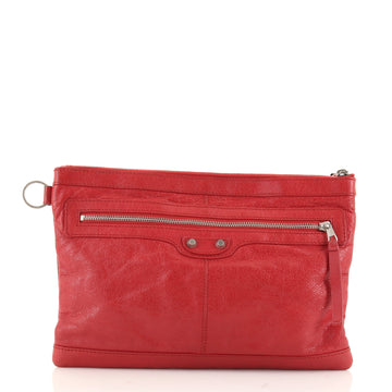 Balenciaga Classic City Clip Pouch Leather Medium