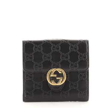 Gucci Icon French Wallet Guccissima Leather Compact
