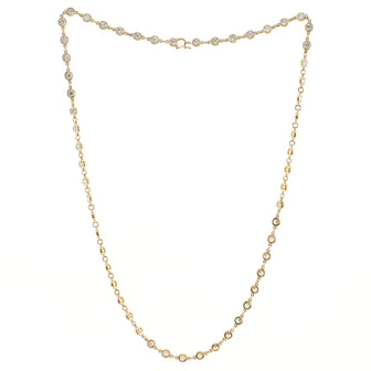Tiffany & Co. Elsa Peretti Diamonds By The Yard Continuous Necklace 18K Yellow Gold and Diamonds 4mm
