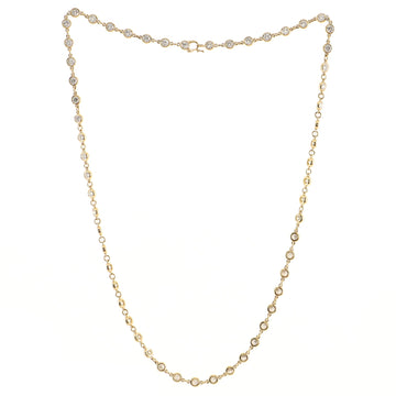 Tiffany & Co. Elsa Peretti Diamonds By The Yard Continuous Necklace 18K Yellow Gold and Diamonds 4mm