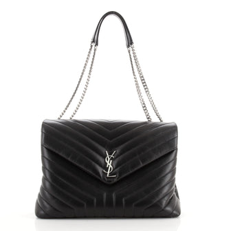 Saint Laurent LouLou Shoulder Bag Matelasse Chevron Leather Large