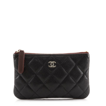 Chanel Classic O Case Pouch Quilted Caviar Mini