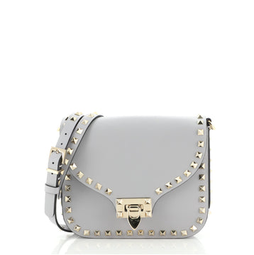 Valentino Rockstud Flip Lock Flap Bag Leather Small