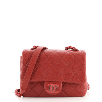 Chanel Incognito Square Flap Bag Quilted Caviar Mini