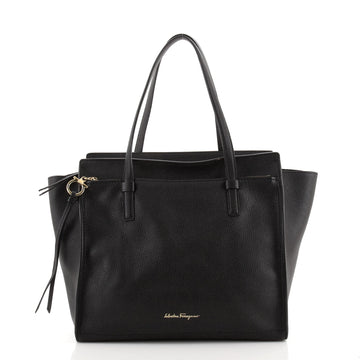 Salvatore Ferragamo Amy Tote Pebbled Leather Large
