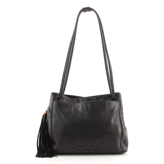 Chanel Vintage CC Tassel Shoulder Bag Lambskin Medium