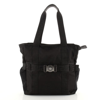 Versace Medusa Belted Tote Nylon with Metal