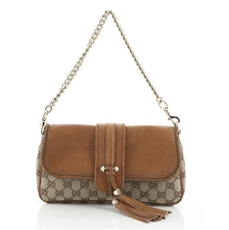 Gucci Marrakech Convertible Evening Bag Leather and GG Canvas
