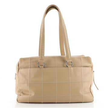 Chanel Square Stitch Shoulder Bag Quilted Caviar Large
