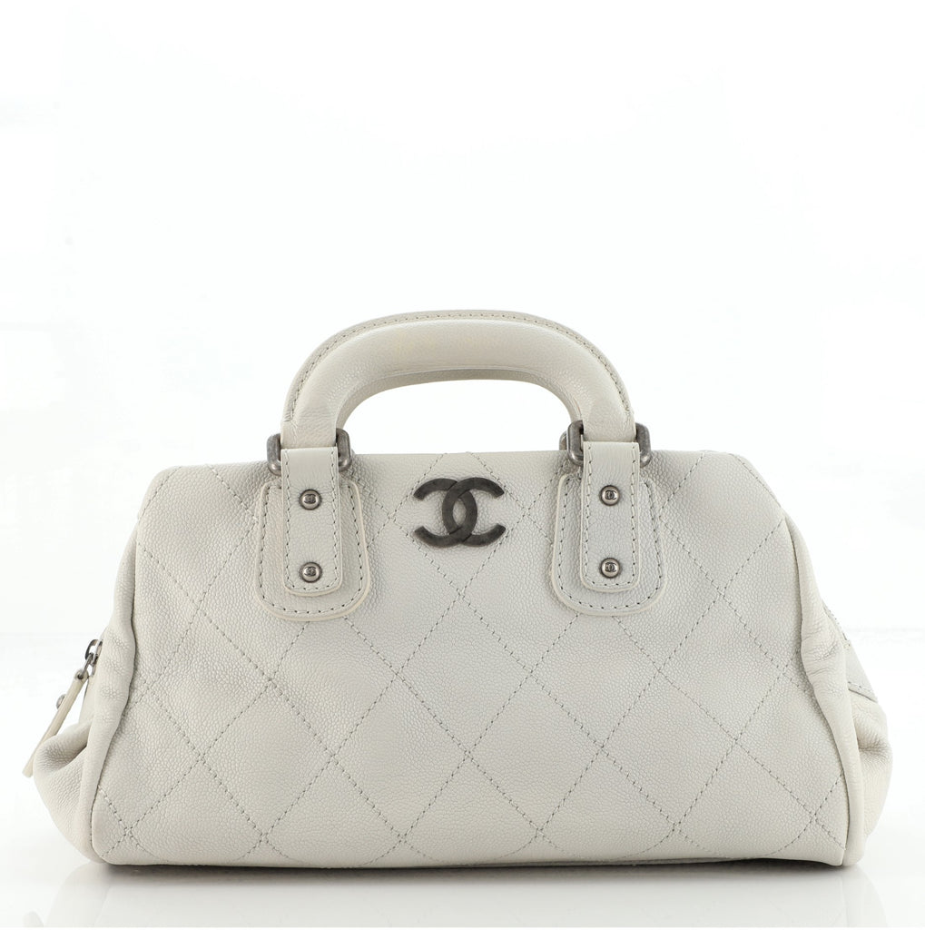 Chanel Outdoor Ligne Doctor Bag Quilted Caviar Small Neutral 8141984