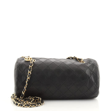 Chanel Vintage Barrel Chain Bag Quilted Lambskin Medium