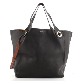 Burberry Grommet Tote Leather Large