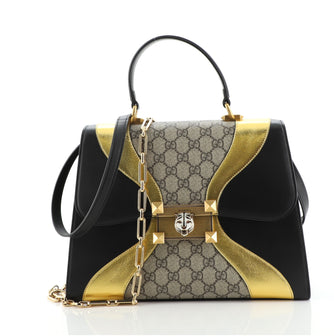 Gucci Osiride Top Handle Bag GG Coated Canvas and Leather Medium