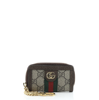 Gucci Ophidia Zip Key Case GG Coated Canvas