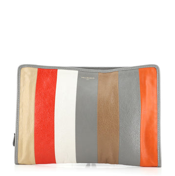Balenciaga Bazar Pouch Striped Leather