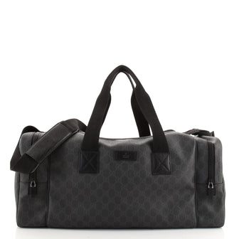 Gucci Side Pocket Duffle Bag GG Coated Canvas Large