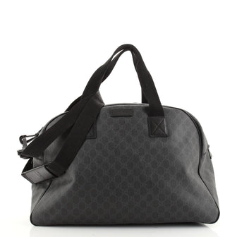 Gucci Zip Convertible Duffle Bag GG Coated Canvas Large