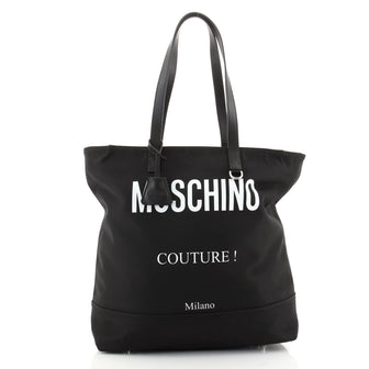 Moschino Couture Zip Tote Canvas Large