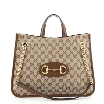 Gucci 1955 Horsebit Chain Tote GG Canvas Medium