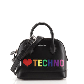Balenciaga Logo Ville Bag Leather XXS