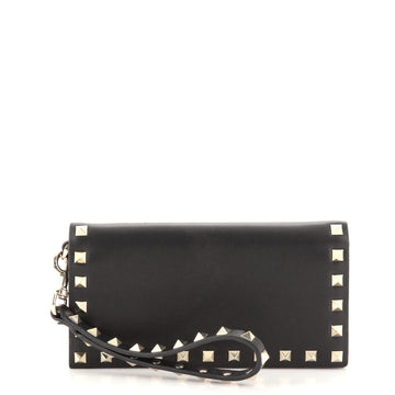 Valentino Rockstud Wristlet Wallet Leather