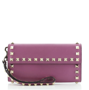 Valentino Rockstud Wristlet Wallet Leather