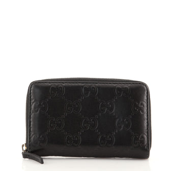 Gucci Zip Around Card Case Guccissima Leather