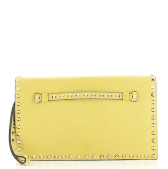 Valentino Rockstud Flap Clutch Leather