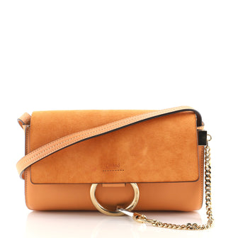 Chloe Faye Shoulder Bag Leather and Suede Small