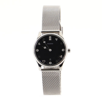 Gucci G-Timeless Charm Quartz Watch Stainless Steel with Mother of Pearl and Diamond Markers 29