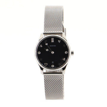 Gucci G-Timeless Charm Quartz Watch Stainless Steel with Mother of Pearl and Diamond Markers 29