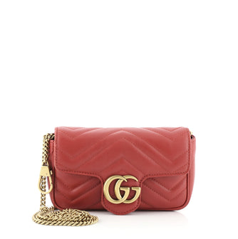 Gucci GG Marmont Flap Bag Matelasse Leather Super Mini