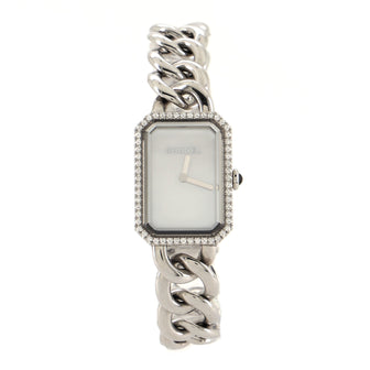 Chanel Premiere Chain Quartz Watch Stainless Steel with Diamond Bezel and Mother of Pearl 20