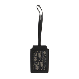 Christian Dior Luggage Tag Oblique Canvas with Leather