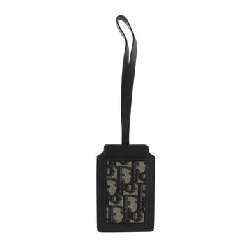 Christian Dior Luggage Tag Oblique Canvas with Leather