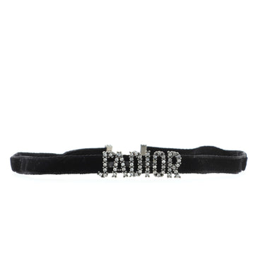 Christian Dior J'Adior Choker Necklace Velvet Ribbon and Crystals