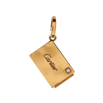 Cartier Letter Open Envelope Pendant Charm Pendant & Charms 18K Rose Gold with Diamond